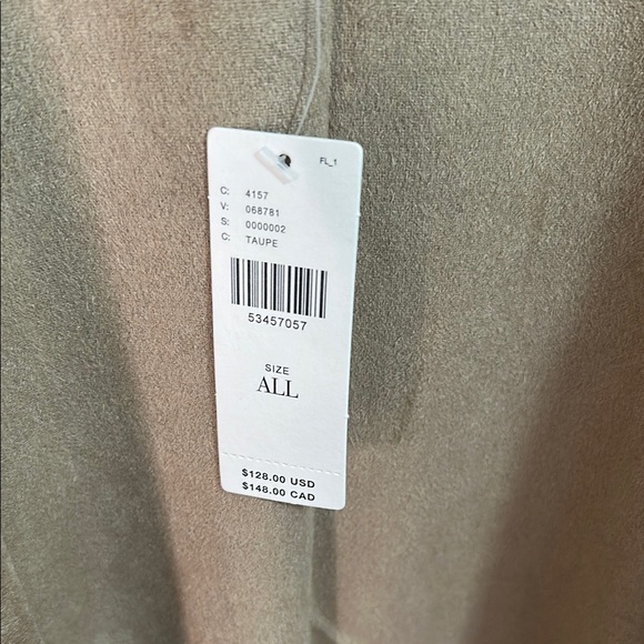 Anthropologie Andersen & Lauth Faux Suede Fringe Poncho Shawl One Size - Picture 4 of 5